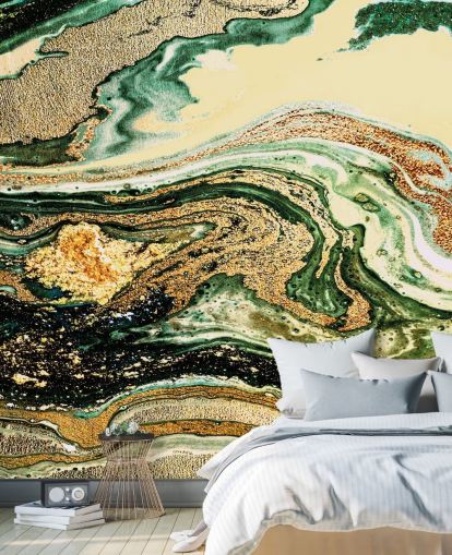 gold geode marble wallpaper