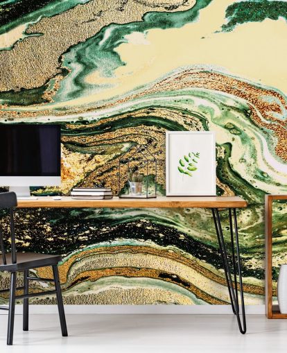 gold geode marble wallpaper