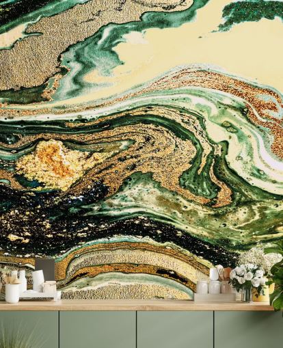 gold geode marble wallpaper