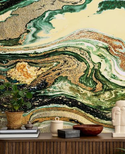 gold geode marble wallpaper