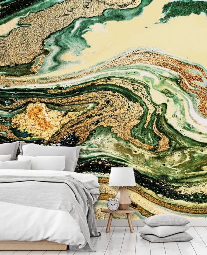 gold geode marble wallpaper