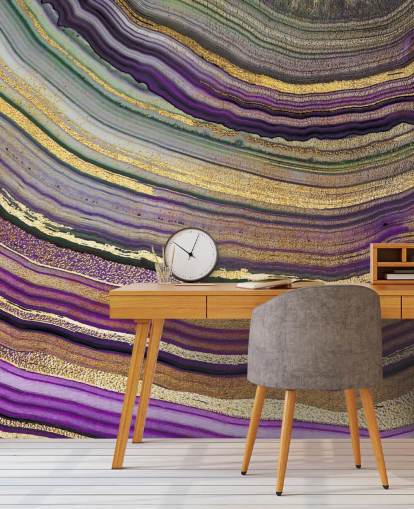 purple and gold agate wallpaper