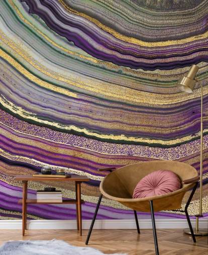 papel pintado ágata morada y dorada papel pintado ágata morada y dorada