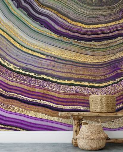 purple and gold agate wallpaper