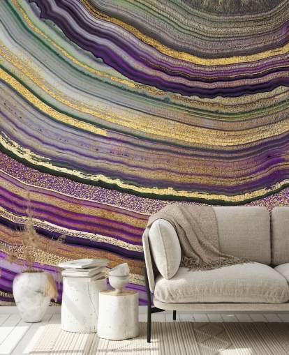 purple and gold agate wallpaper