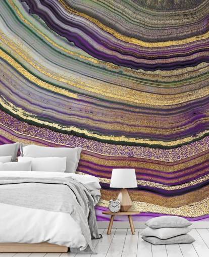 purple and gold agate wallpaper