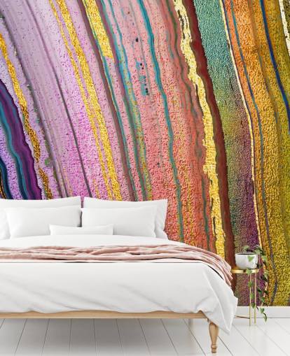 regenboogkleurig geode behang regenboogkleurig geode behang