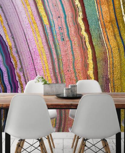 rainbow coloured geode wallpaper