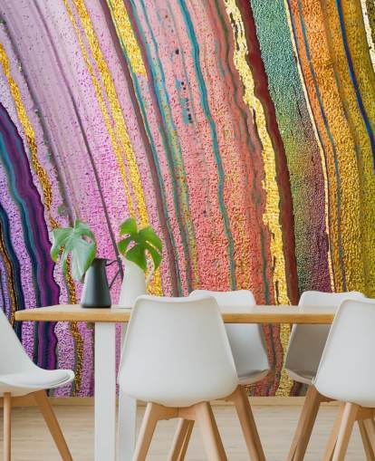 papel de parede geode colorido arco-íris