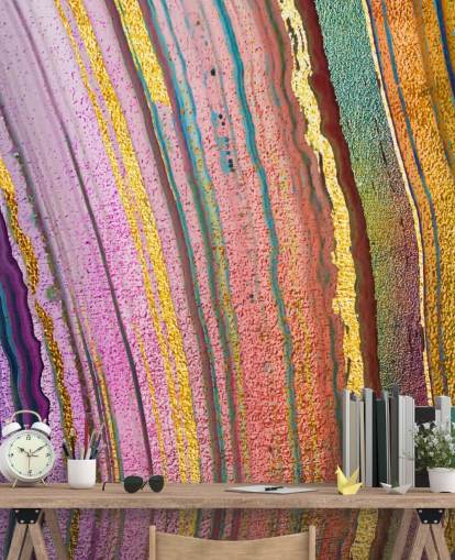 rainbow coloured geode wallpaper