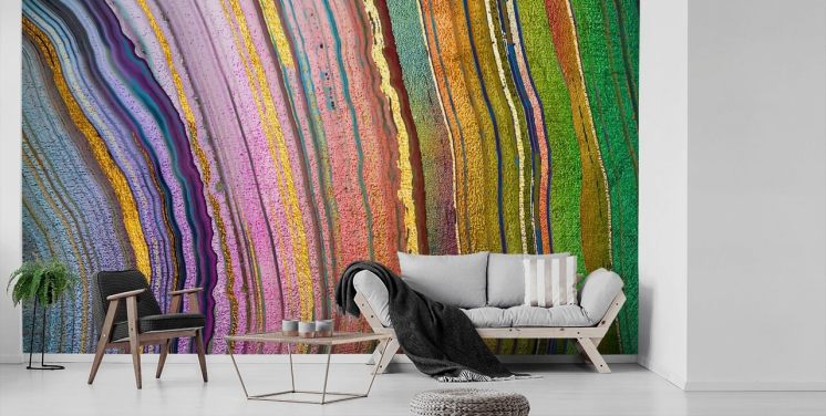 regenboogkleurig geode behang regenboogkleurig geode behang