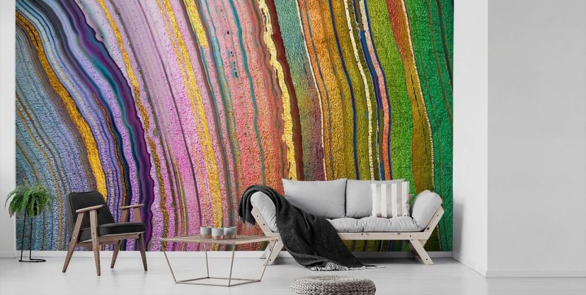 regenboogkleurig geode behang regenboogkleurig geode behang