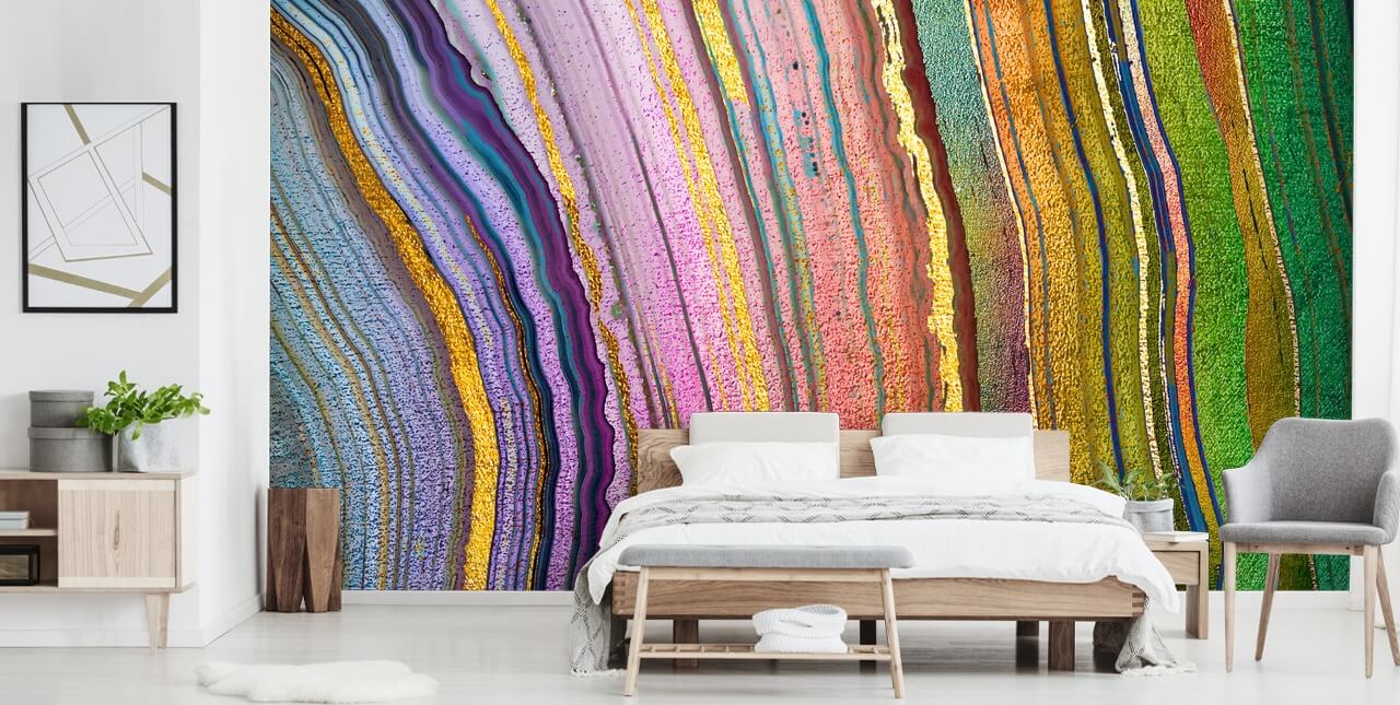 carta da parati geode color arcobaleno