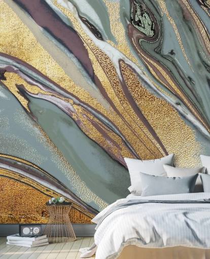 marmer, geode goud, lila en grijs behang marmer, geode goud, lila en grijs behang