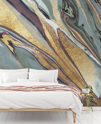 marmer, geode goud, lila en grijs behang marmer, geode goud, lila en grijs behang