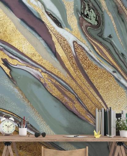 marmer, geode goud, lila en grijs behang marmer, geode goud, lila en grijs behang