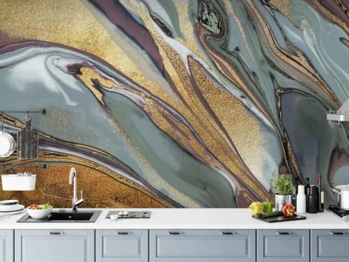 marmer, geode goud, lila en grijs behang marmer, geode goud, lila en grijs behang