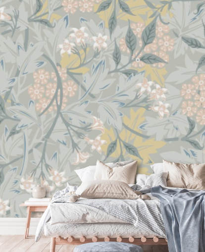 Jasmin-Wandbild in Pastelltönen von William Morris Jasmin-Wandbild in Pastelltönen von William Morris