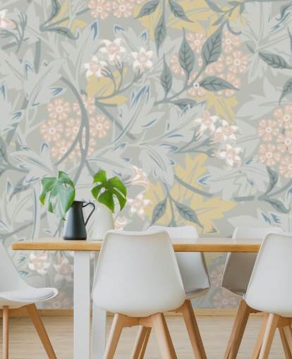 Jasmine veggmaleri i pastellfarger av William Morris