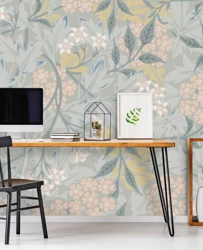 Jasmine wall mural in pastel tones by William Morris Jasmine wall mural in pastel tones by William Morris