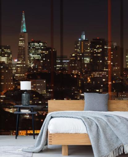 fondo de pantalla de paisaje urbano oscuro de san francisco