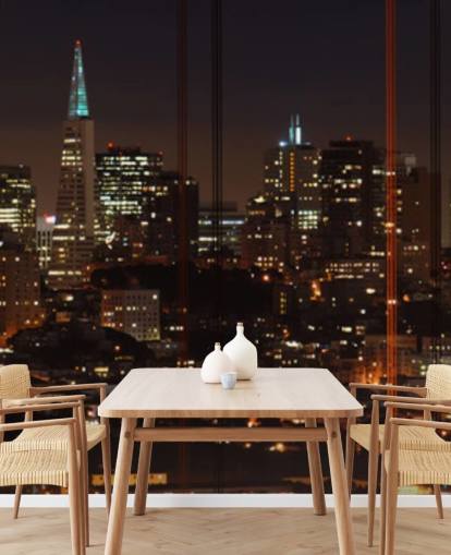 donker stadsbeeld van San Francisco behang