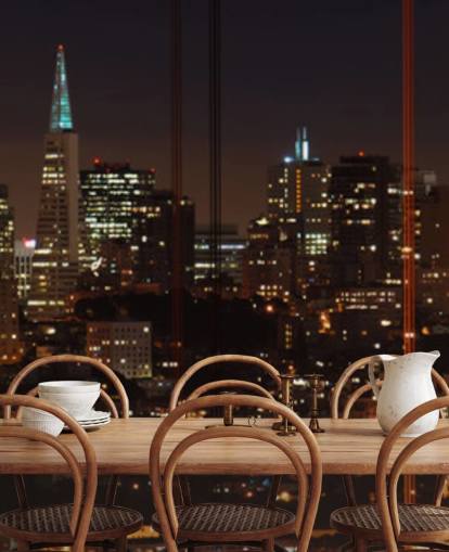 mörk stadsbild San Francisco tapeter