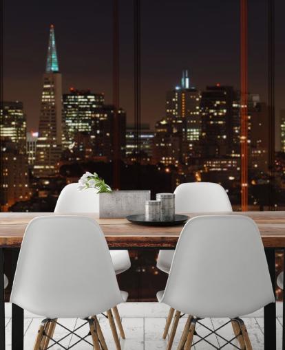 paisagem urbana escura de san francisco papel de parede