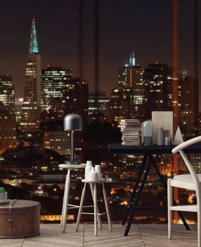 fondo de pantalla de paisaje urbano oscuro de san francisco