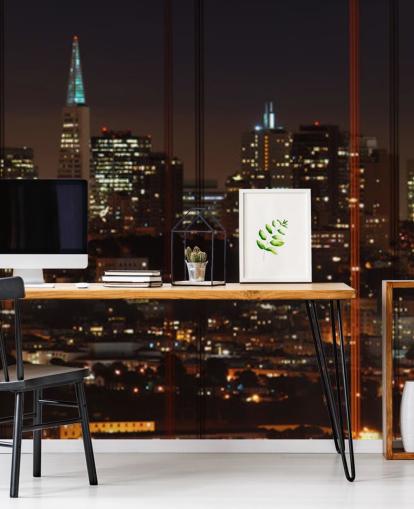 dark cityscape of san francisco wallpaper