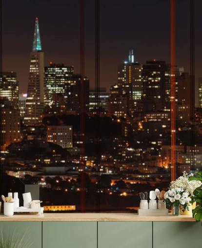 dark cityscape of san francisco wallpaper