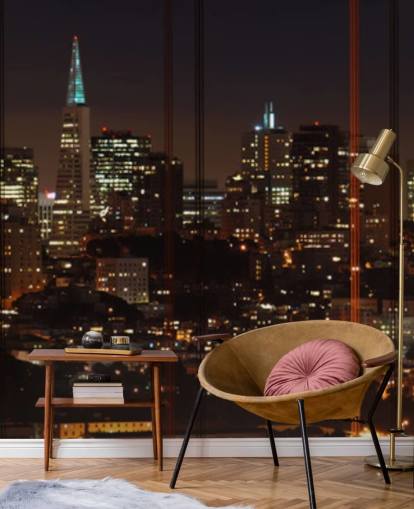 dark cityscape of san francisco wallpaper