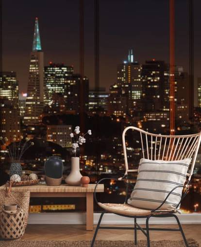 dark cityscape of san francisco wallpaper