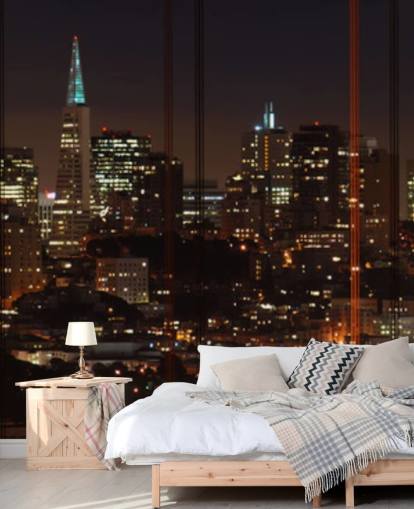 carta da parati dark cityscape di san francisco