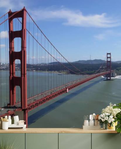 Decorazione murale con ponte di San Francisco