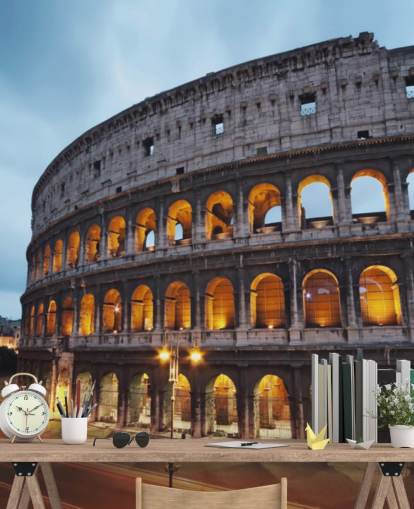 Valaistu Collosseum iltataustakuva