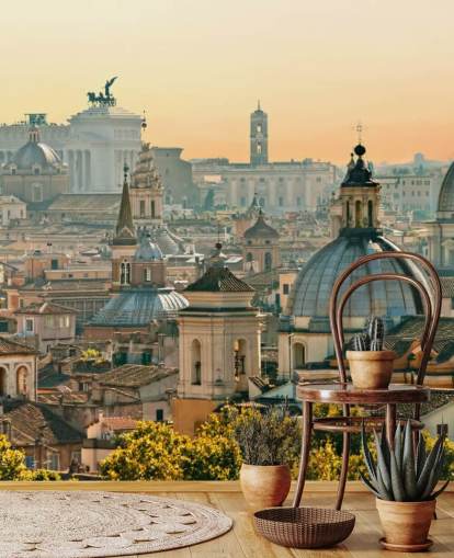 carta da parati romana cityscape