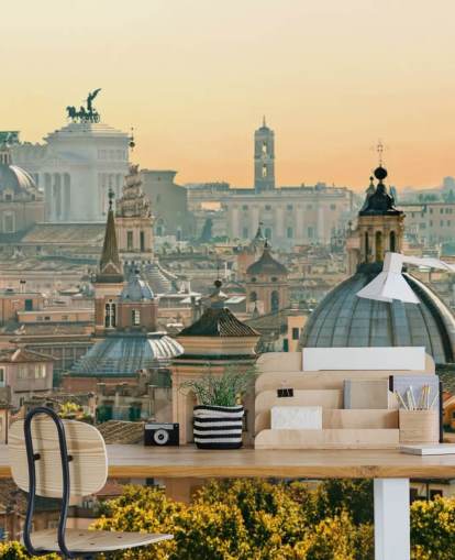 carta da parati romana cityscape