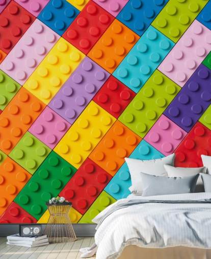 ladrillos de construcción de juguete Toy Brick Wall Mural ladrillos de construcción de juguete Toy Brick Wall Mural