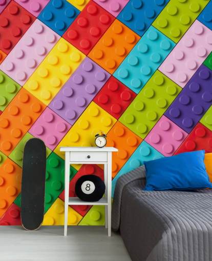 Mattoni da costruzione giocattolo Toy Brick Wall Mural