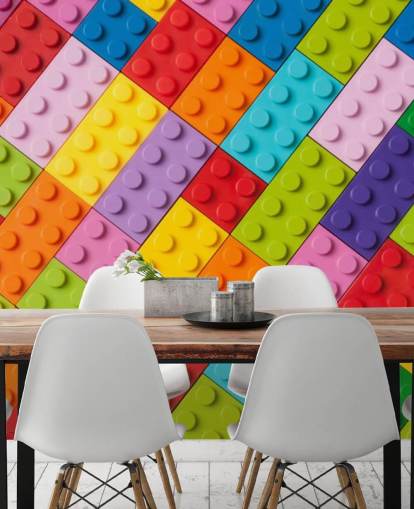 Mattoni da costruzione giocattolo Toy Brick Wall Mural
