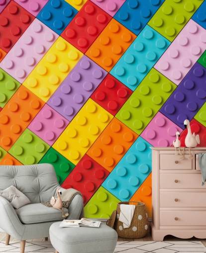 briques de construction de jouets Toy Brick Wall Mural