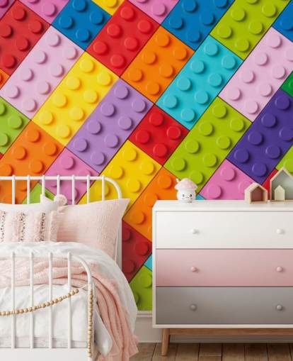 Speelgoed bouwstenen Toy Brick Wall Mural