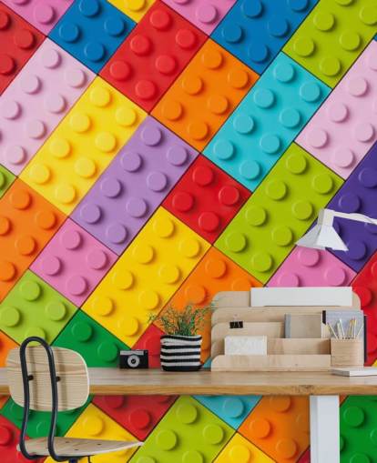 Spielzeug-Bausteine Toy Brick Wall Mural Spielzeug-Bausteine Toy Brick Wall Mural