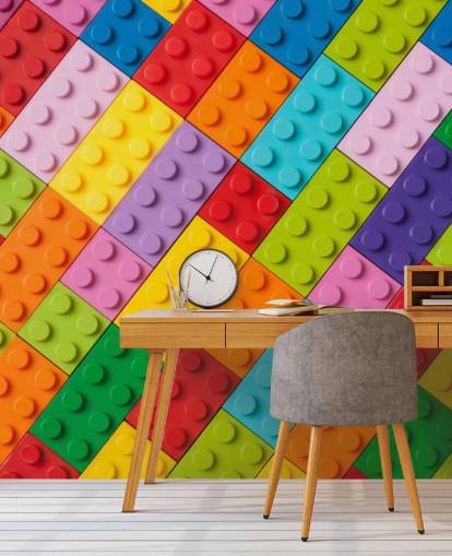 ladrillos de construcción de juguete Toy Brick Wall Mural