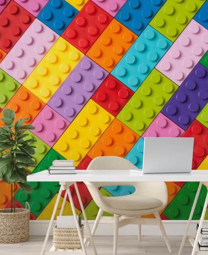 ladrillos de construcción de juguete Toy Brick Wall Mural