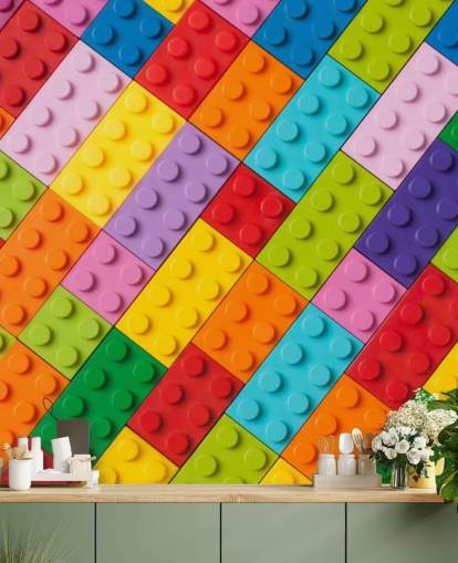 ladrillos de construcción de juguete Toy Brick Wall Mural