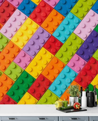 ladrillos de construcción de juguete Toy Brick Wall Mural
