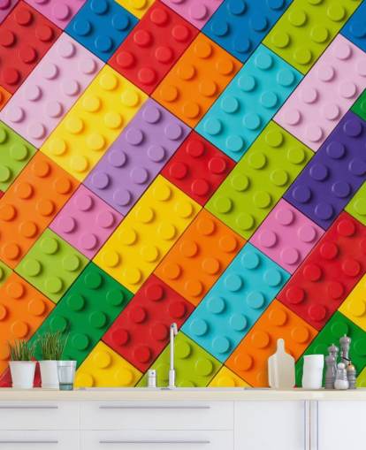 Toy byggesten Toy Brick Wall Mural Toy byggesten Toy Brick Wall Mural
