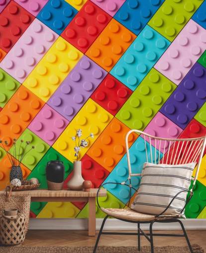 tijolos de construção de brinquedos Toy Brick Wall Mural